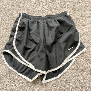 Nike Black and White Dry-Fit Running Shorts